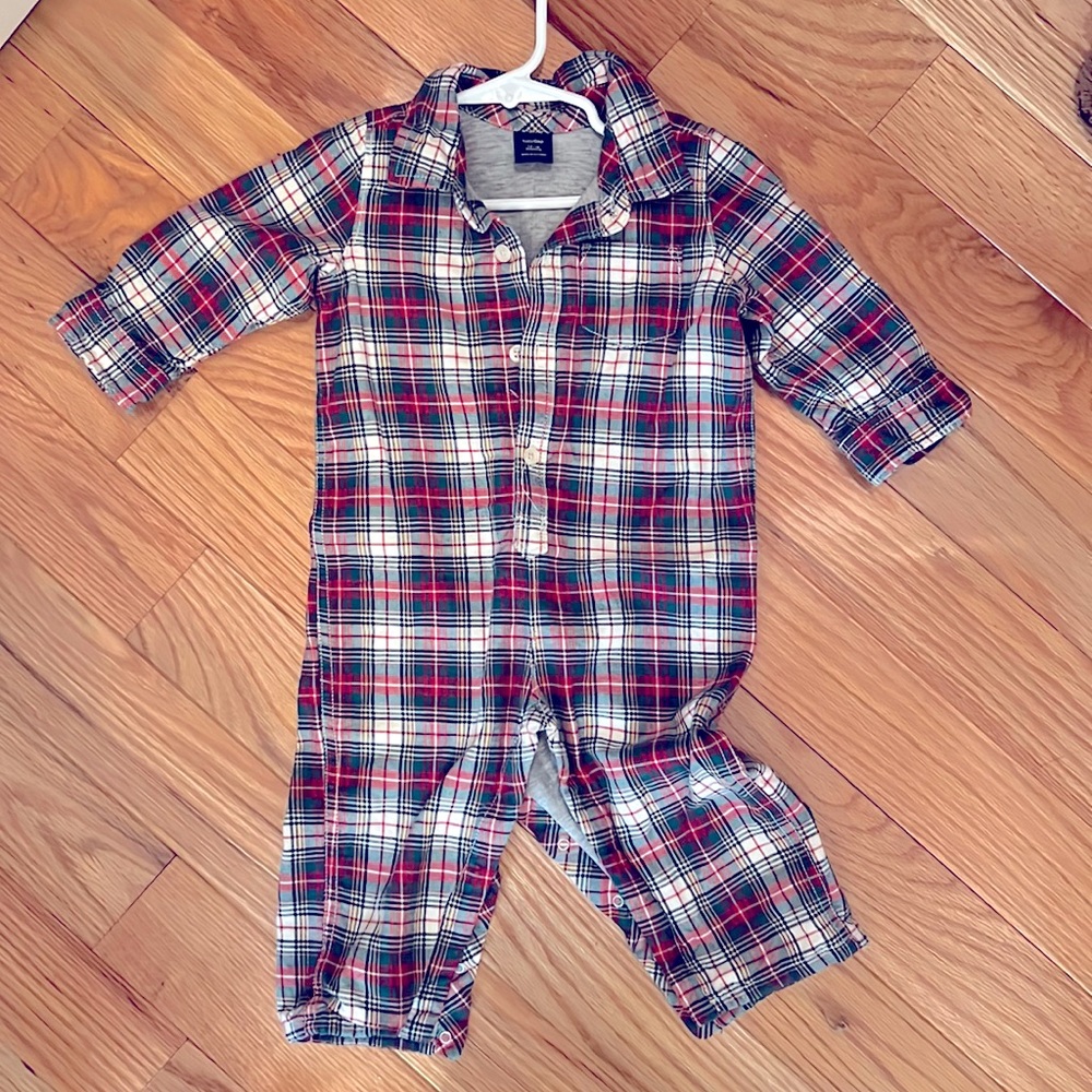 Baby Boy Tartan Romper 12-18 Mo